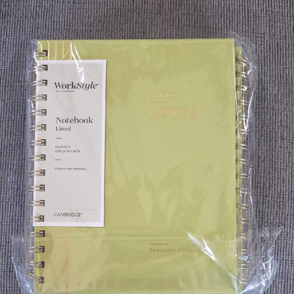 Work Style Cambridge Green Spiral Notebooks, Set Of 4